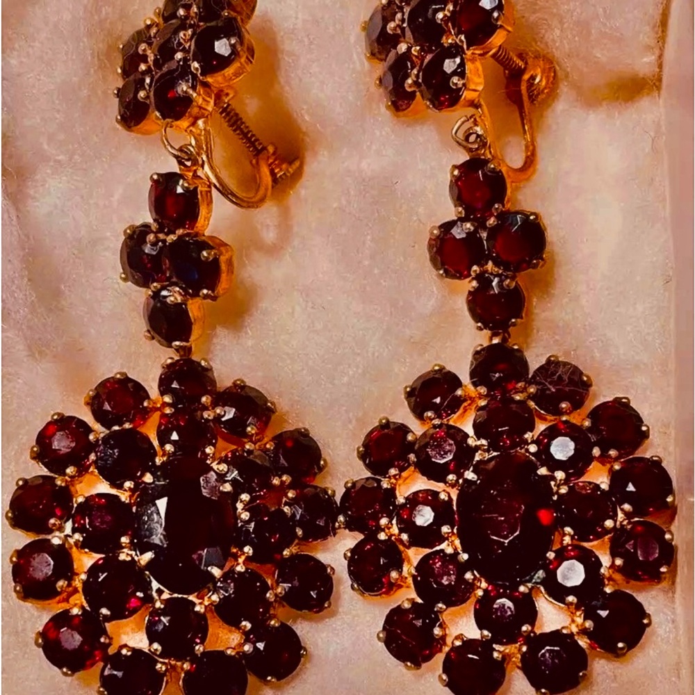 Vintage Earrings with a design and craftsmanship from a bygone era.